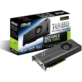 8192MB Asus GeForce GTX 1080 Turbo Aktiv PCIe 3.0 x16 (Retail)